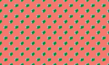 Farklı aksesuarlara sahip renkli arkaplan