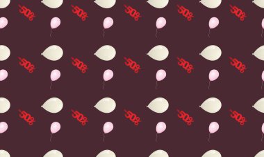 Farklı aksesuarlara sahip renkli arkaplan