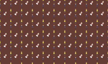 Farklı aksesuarlara sahip renkli arkaplan