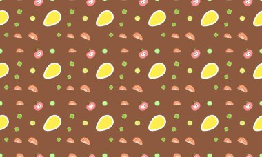 Farklı aksesuarlara sahip renkli arkaplan