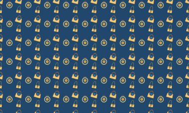 Farklı aksesuarlara sahip renkli arkaplan