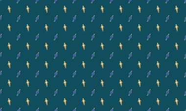 Farklı aksesuarlara sahip renkli arkaplan