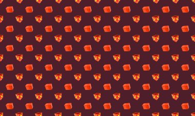 Farklı aksesuarlara sahip renkli arkaplan