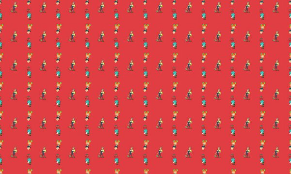 Цветной фон с различными аксессуарами