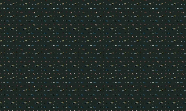 Farklı aksesuarlara sahip renkli arkaplan