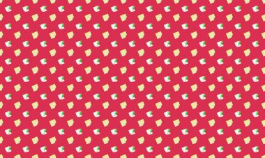 Farklı aksesuarlara sahip renkli arkaplan