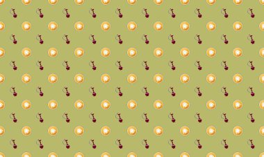 Farklı aksesuarlara sahip renkli arkaplan