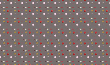 Farklı aksesuarlara sahip renkli arkaplan