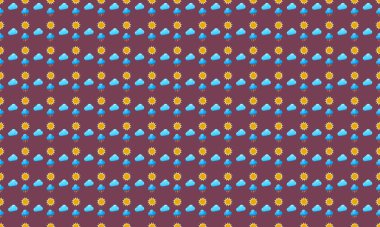 Farklı aksesuarlara sahip renkli arkaplan