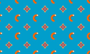 Farklı aksesuarlara sahip renkli arkaplan