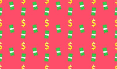 Farklı aksesuarlara sahip renkli arkaplan