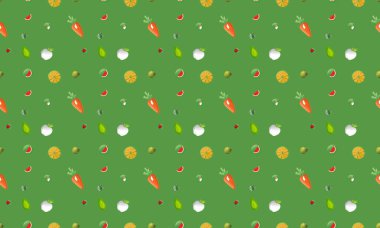 Farklı aksesuarlara sahip renkli arkaplan