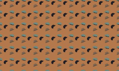 Farklı aksesuarlara sahip renkli arkaplan