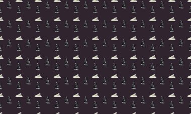 Farklı aksesuarlara sahip renkli arkaplan