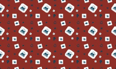 Farklı aksesuarlara sahip renkli arkaplan