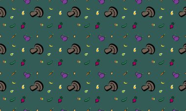 Farklı aksesuarlara sahip renkli arkaplan