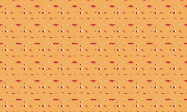 Farklı aksesuarlara sahip renkli arkaplan