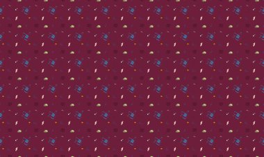 Farklı aksesuarlara sahip renkli arkaplan