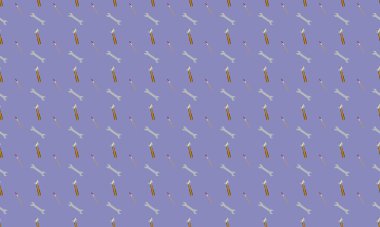 Farklı aksesuarlara sahip renkli arkaplan