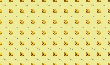 Farklı aksesuarlara sahip renkli arkaplan