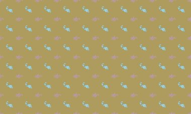 Farklı aksesuarlara sahip renkli arkaplan