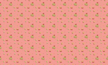 Farklı aksesuarlara sahip renkli arkaplan