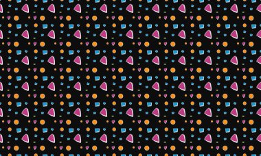 Farklı aksesuarlara sahip renkli arkaplan