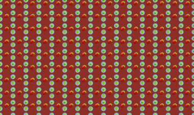 Farklı aksesuarlara sahip renkli arkaplan