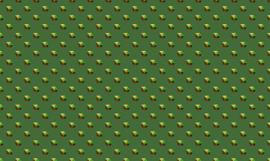 Farklı aksesuarlara sahip renkli arkaplan