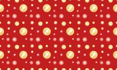 Farklı aksesuarlara sahip renkli arkaplan