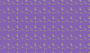 Farklı aksesuarlara sahip renkli arkaplan