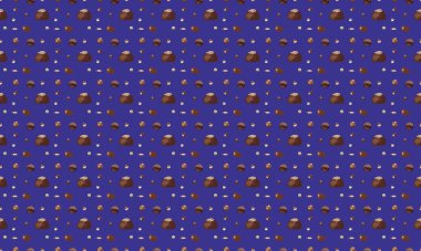 Farklı aksesuarlara sahip renkli arkaplan