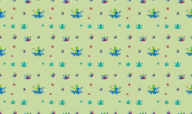 Farklı aksesuarlara sahip renkli arkaplan