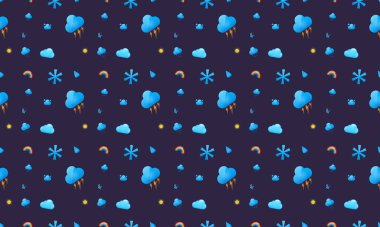 Farklı aksesuarlara sahip renkli arkaplan