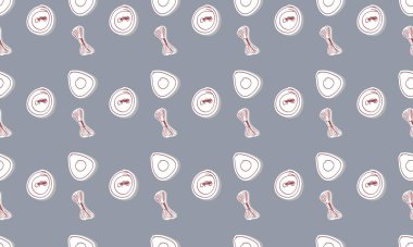 Farklı aksesuarlara sahip renkli arkaplan