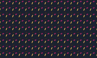 Farklı aksesuarlara sahip renkli arkaplan