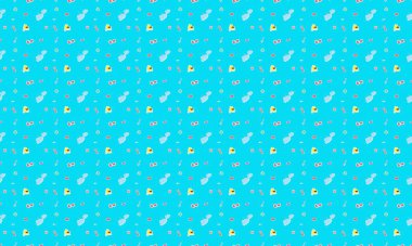 Farklı aksesuarlara sahip renkli arkaplan