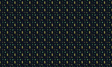 Farklı aksesuarlara sahip renkli arkaplan