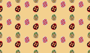 Farklı aksesuarlara sahip renkli arkaplan