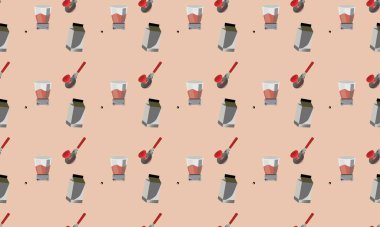 Farklı aksesuarlara sahip renkli arkaplan