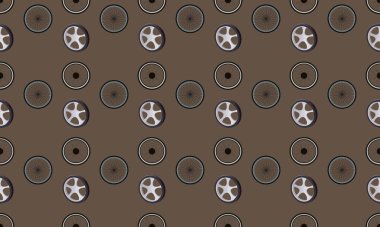 Farklı aksesuarlara sahip renkli arkaplan