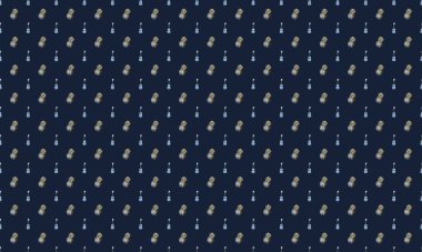 Farklı aksesuarlara sahip renkli arkaplan