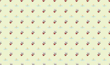 Farklı aksesuarlara sahip renkli arkaplan