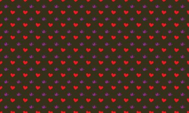 Farklı aksesuarlara sahip renkli arkaplan