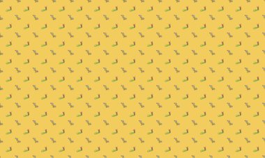 Farklı aksesuarlara sahip renkli arkaplan