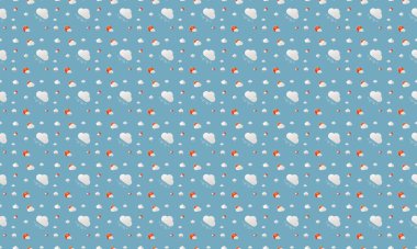 Farklı aksesuarlara sahip renkli arkaplan