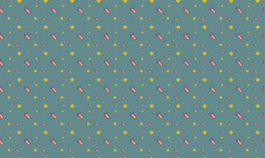 Farklı aksesuarlara sahip renkli arkaplan