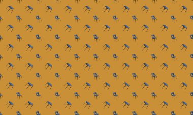 Farklı aksesuarlara sahip renkli arkaplan