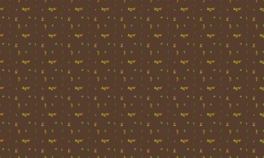 Farklı aksesuarlara sahip renkli arkaplan