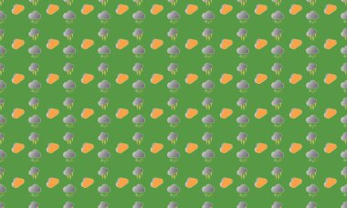 Farklı aksesuarlara sahip renkli arkaplan